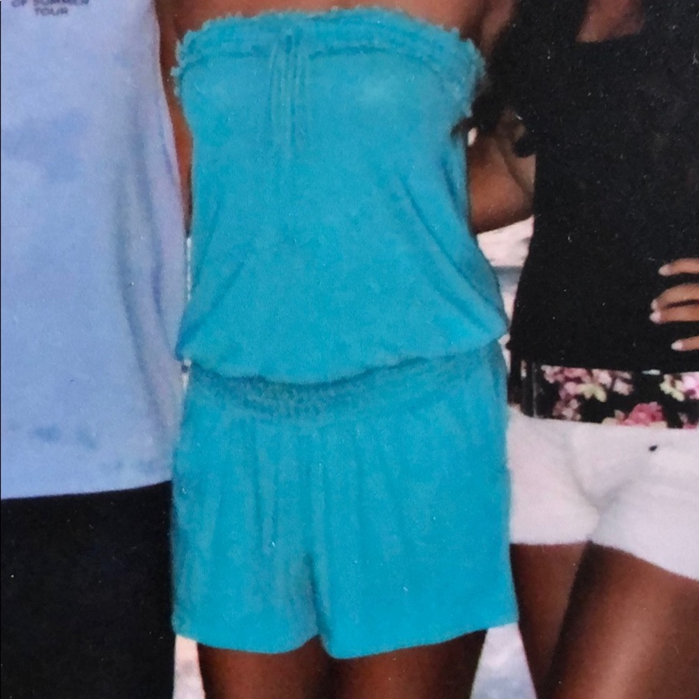 Turquoise Express Romper